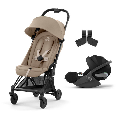 Cybex Coya Cloud T Travel System - Cozy Beige/Matt Black