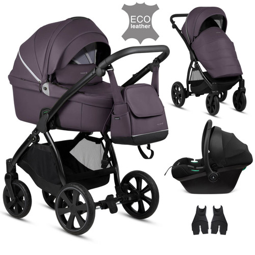 Noordi Fjordi Leather 3-in-1 Travel System - Plum