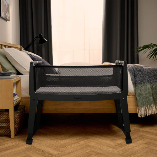 SnuzPod Studio Bedside Crib with Mattress Brooklyn Graphite