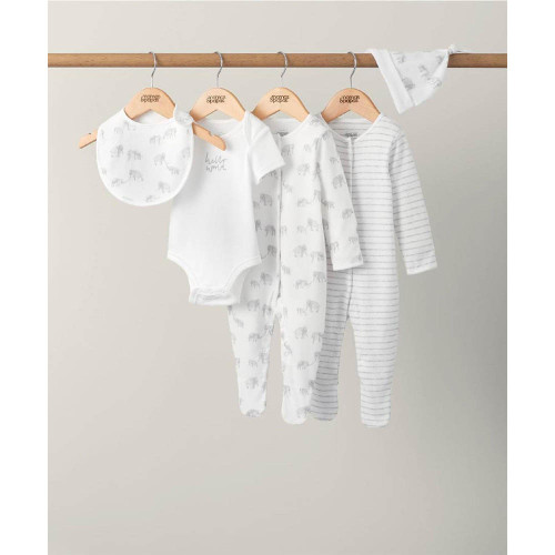 Mamas & Papas 5-Piece Sleep Set 0-3m - Welcome to the World Elephant