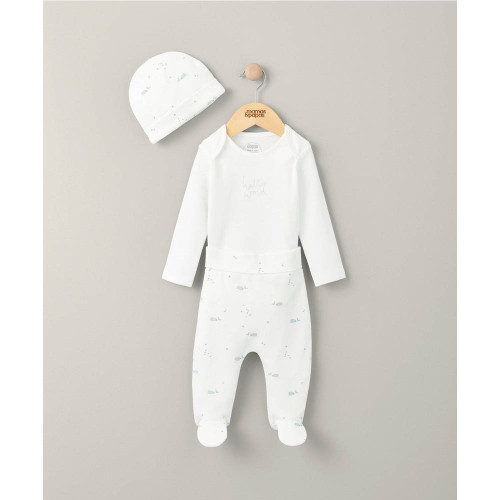 Mamas & Papas Welcome to the World 3-Piece My First Outfit Set Newborn - Blue