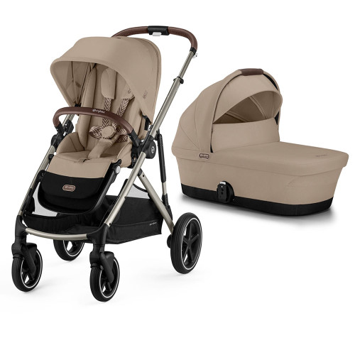 Cybex Gazelle S Taupe + Carrycot - Almond Beige