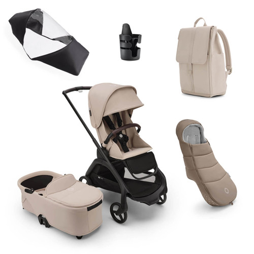 Bugaboo Dragonfly Complete Bundle - Black/Desert Taupe