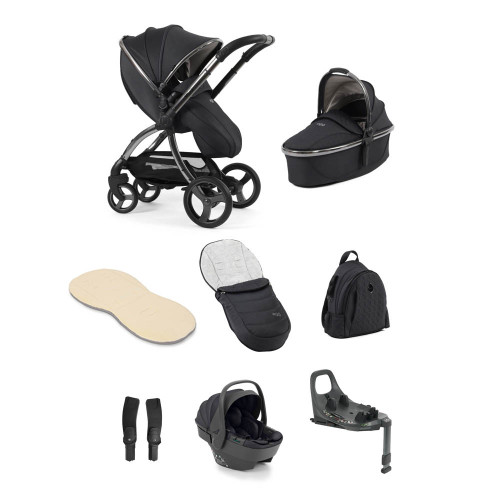 egg® 3 Luxury Shell 360 Car Seat Bundle - Carbonite