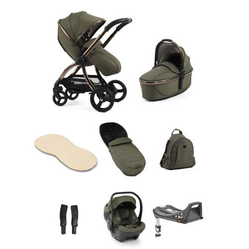 egg® 3 Luxury Shell i-Size Bundle - Hunter Green