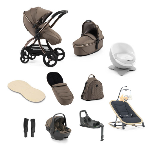 egg® 3 Luxury Shell 360 Car Seat Bundle + FREE Accessories - Mink