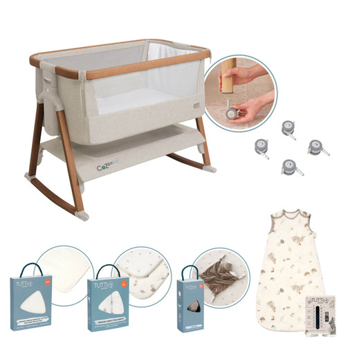 Tutti Bambini CoZee Air Ultimate Bundle - Scandinavian Walnut/Ecru