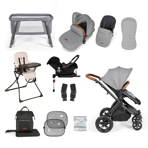 Ickle Bubba Stomp Luxe Galaxy Travel & Home Bundle - Black/Pearl Grey/Tan