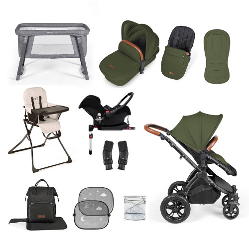 Ickle Bubba Stomp Luxe Galaxy Travel & Home Bundle - Black/Woodland/Tan
