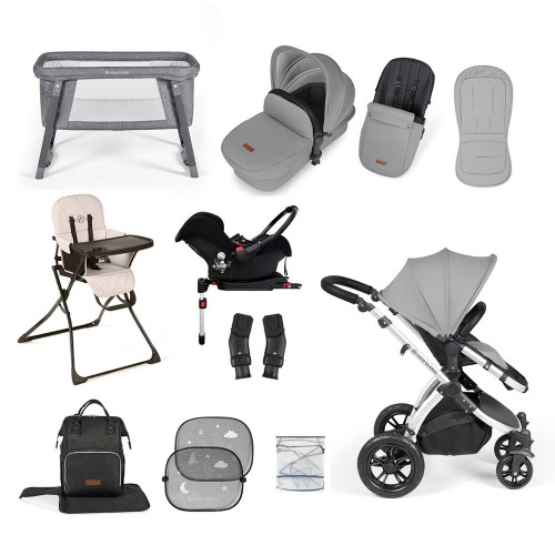 Ickle Bubba Stomp Luxe Galaxy Travel & Home Bundle - Silver/Pearl Grey/Black