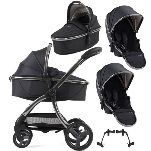 egg® 3 Twin Stroller - Carbonite