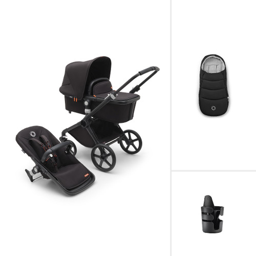 Bugaboo Fox Cub Essential Bundle - Black/Midnight Black