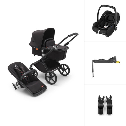 Bugaboo Fox Cub Complete + Cabriofix i-Size & Base - Black/Midnight Black