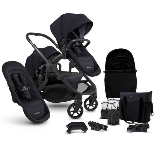 iCandy Orange 4 Double Pushchair Bundle - Black Edition