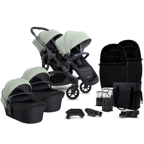 iCandy Orange 4 Twin Pushchair Bundle - Pistachio/Black