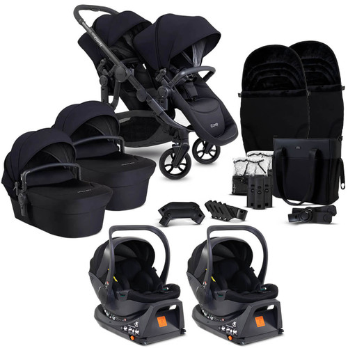 iCandy Orange 4 Complete Twin Travel System Bundle - Black Edition