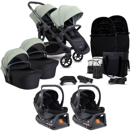 iCandy Orange 4 Complete Twin Travel System Bundle - Pistachio/Black