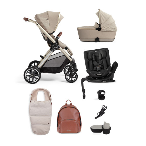 Silver Cross Reef Pram with Ultimate Pack & Motion All Size 360 - Stone