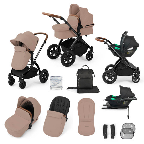 Ickle Bubba Stomp Luxe Cirrus Travel System - Black/Desert/Tan