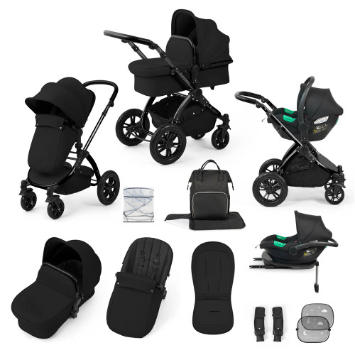 Ickle Bubba Stomp Luxe Cirrus Travel System - Black/Midnight/Black