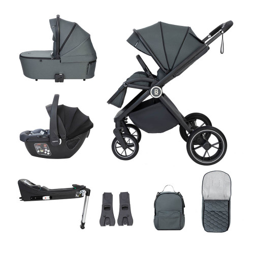 Babymore Kai Coco i-Size & Base Travel System - Forest Grey