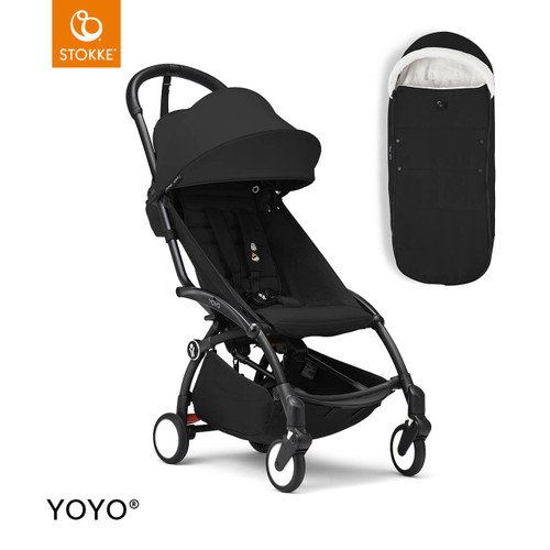 Stokke® YOYO³ Stroller from 6 months + FREE Footmuff - Black
