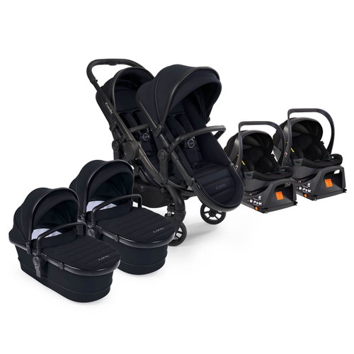 iCandy Peach 7 Twin + 2 x Cocoon i-Size & Base - Black Edition