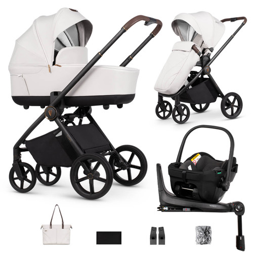 Venicci Claro 3-in-1 Tiago + 360 Base Travel System - Vanilla