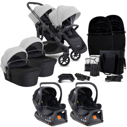 iCandy Orange 4 Complete Twin Travel System Bundle - Glacier/Black