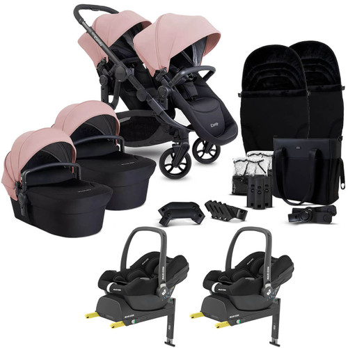 iCandy Orange 4 Twin Cabriofix Travel System Bundle - Rose/Black