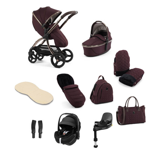 egg® 3 Luxury Pebble 360 Pro2 i-Size Bundle - Mulberry