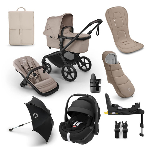 Bugaboo Fox 5 Renew Pebble 360 Pro Ultimate Bundle - Desert Taupe Melange
