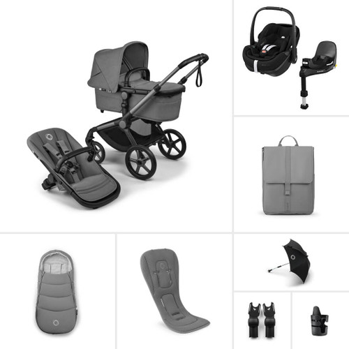 Bugaboo Fox 5 Renew Pebble 360 Pro Ultimate Bundle - Moon Grey