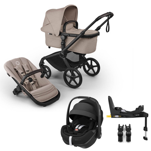 Bugaboo Fox 5 Renew All Terrain Pushchair + Pebble 360 Pro & Base - Desert Taupe Melange