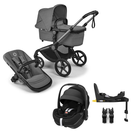Bugaboo Fox 5 Renew All Terrain Pushchair + Pebble 360 Pro & Base - Moon Grey