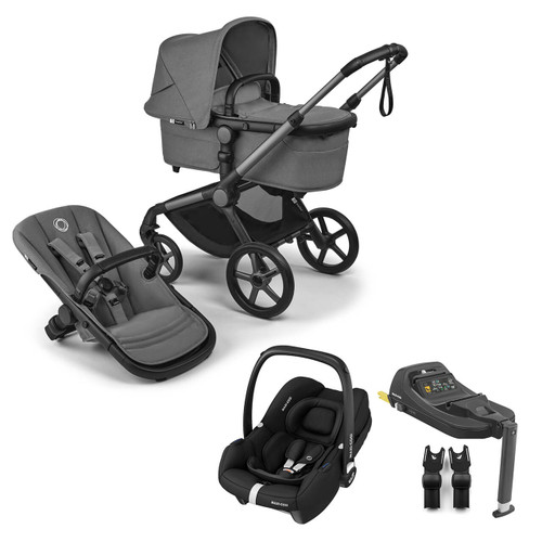 Bugaboo Fox 5 Renew All Terrain Pushchair + Cabriofix i-Size & Base - Moon Grey