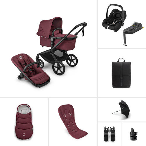 Bugaboo Fox 5 Renew Cabriofix i-Size Ultimate Bundle - Dark Cherry