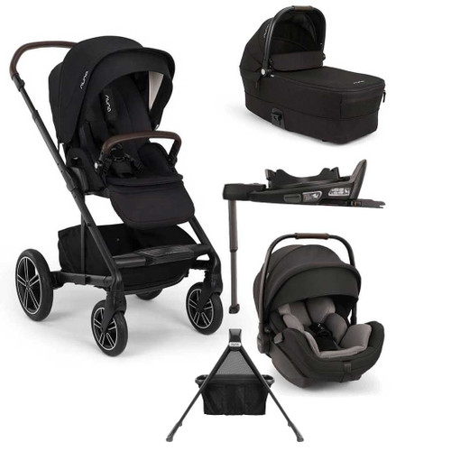 Nuna Mixx Next + Arra Flex & Base Curv Travel System Bundle - Caviar