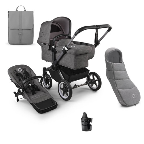 Bugaboo Donkey 5 Mono Complete Bundle - Graphite/Grey Melange