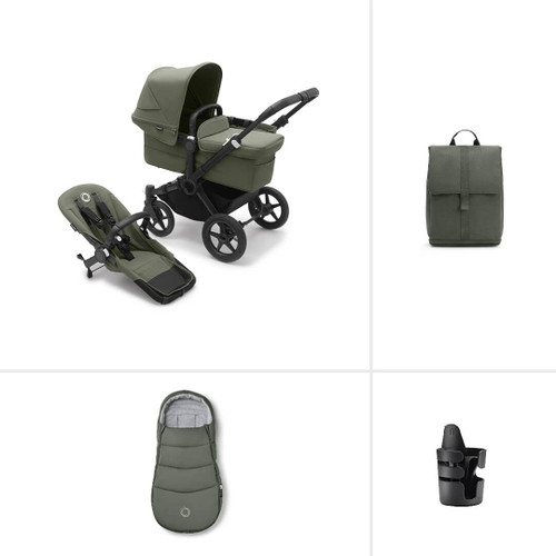 Bugaboo Donkey 5 Mono Complete Bundle - Black/Forest Green