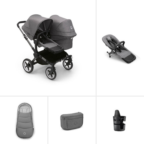 Bugaboo Donkey 5 Duo Complete Bundle - Graphite/Grey Melange