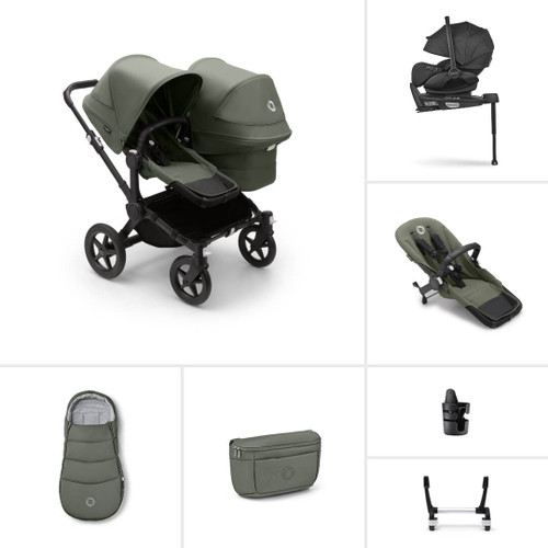 Bugaboo Donkey 5 Duo Ultimate Bundle - Black/Forest Green