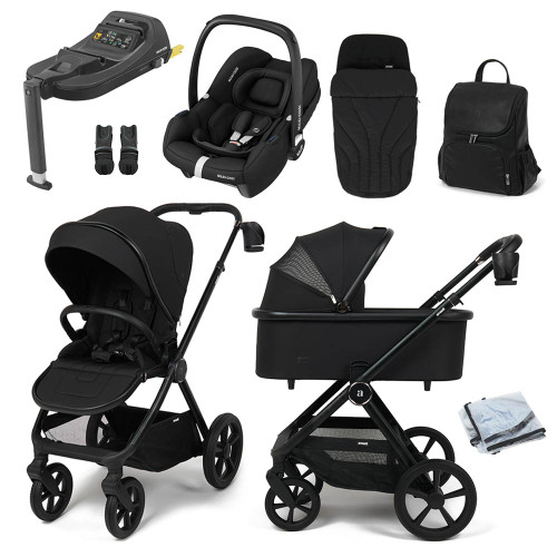 Amaati Aria Cabriofix i-Size Travel System inc. FREE Backpack - Black