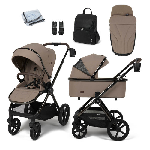 Amaati Aria Pram & Pushchair inc. FREE Backpack - Sable