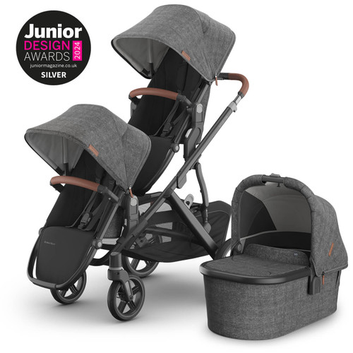 Uppababy VISTA V3 Double Pushchair + Carrycot - Greyson