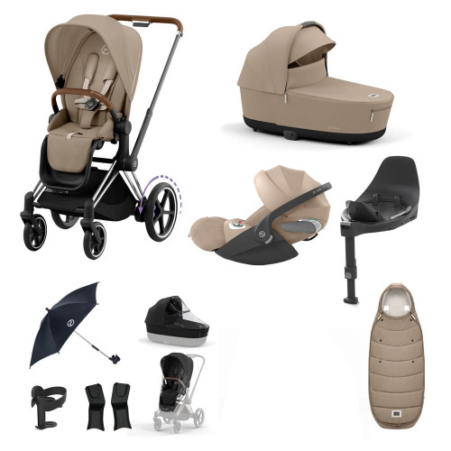 Cybex e-Priam Platinum Bundle - Cozy Beige
