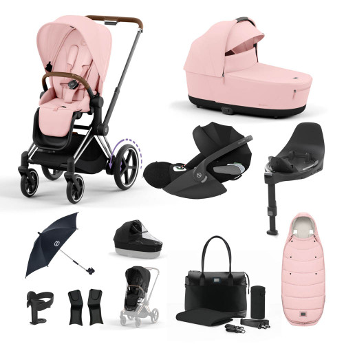 Cybex e-Priam Platinum Bundle - Peach Pink
