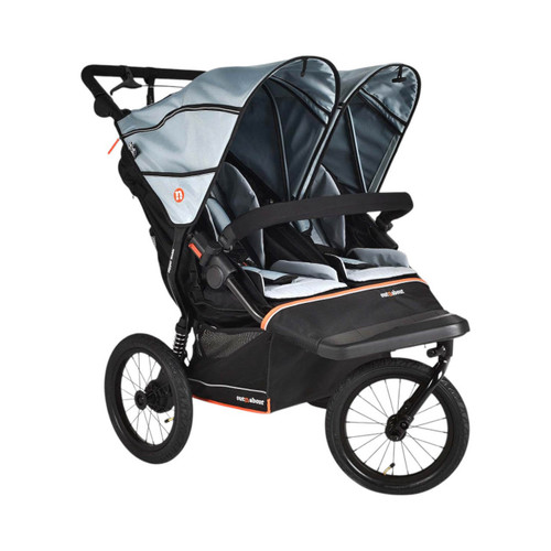 Out N About Nipper Double V6 Plus Pushchair - Rocksalt Grey