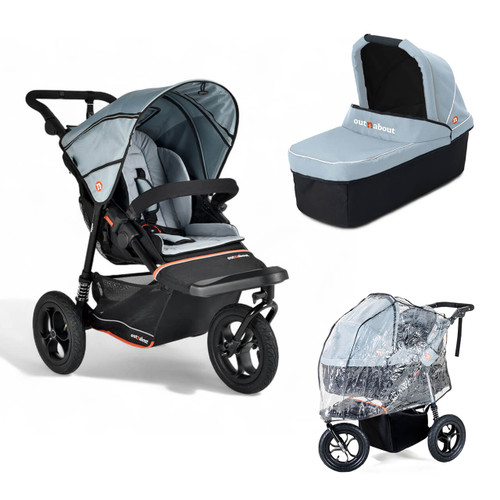 Out N About Nipper V6 Newborn Bundle - Rocksalt Grey