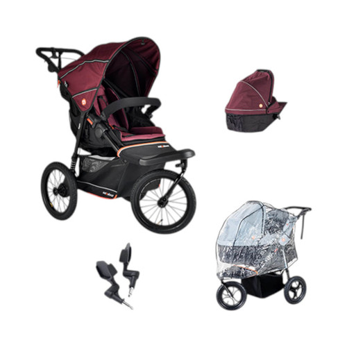 Out N About Nipper V6 Plus Newborn Bundle - Brambleberry Red